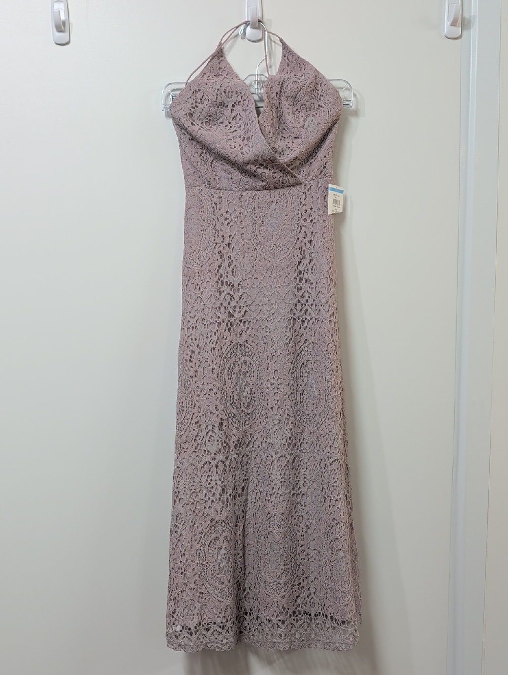 Asos Lilac Lace Halter Midi Dress Size 0